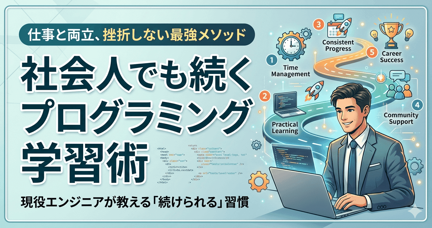 社会人のプログラミング学習が続くコツ