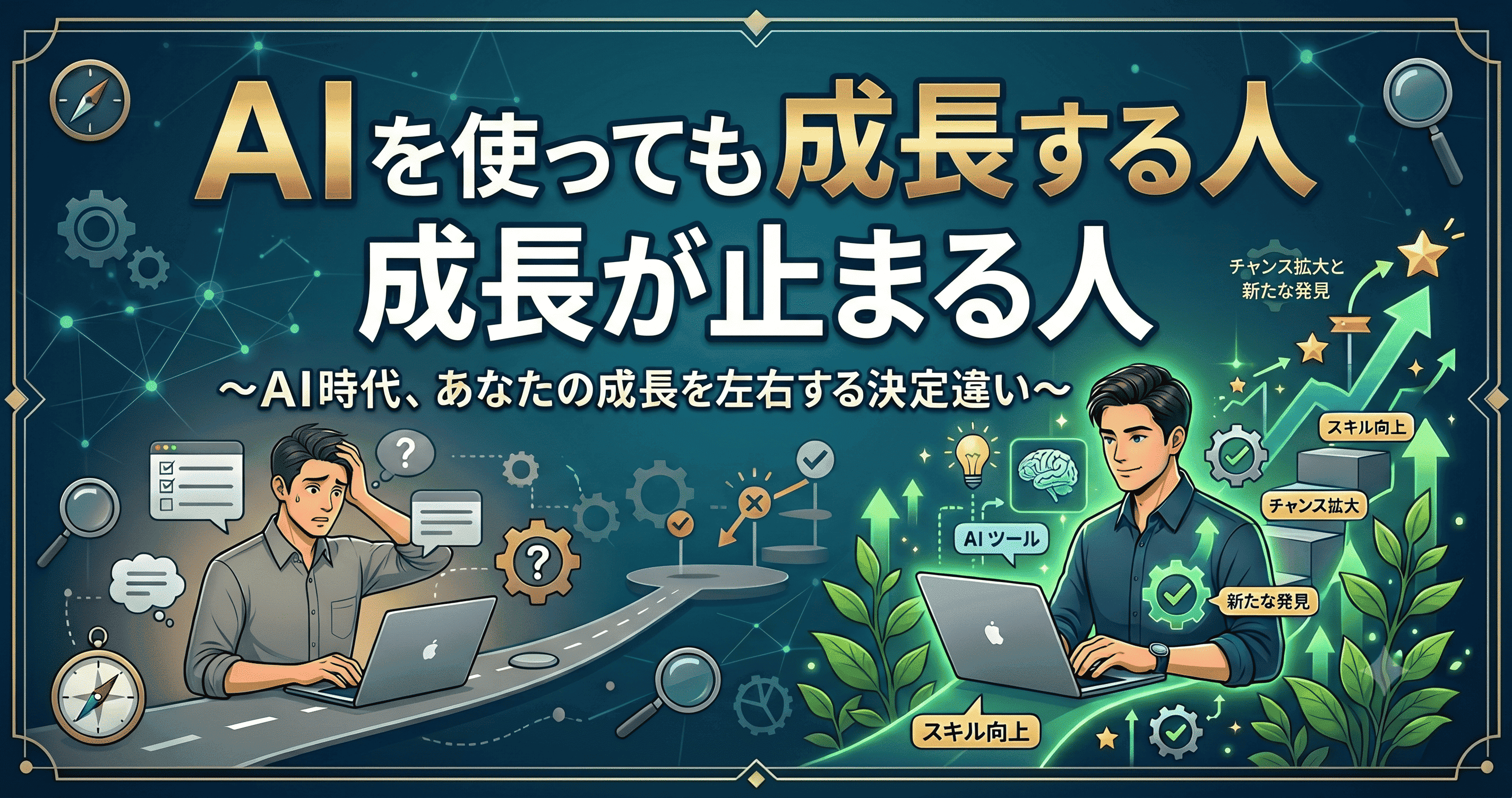 AIを使っても成長する人、成長が止まる人