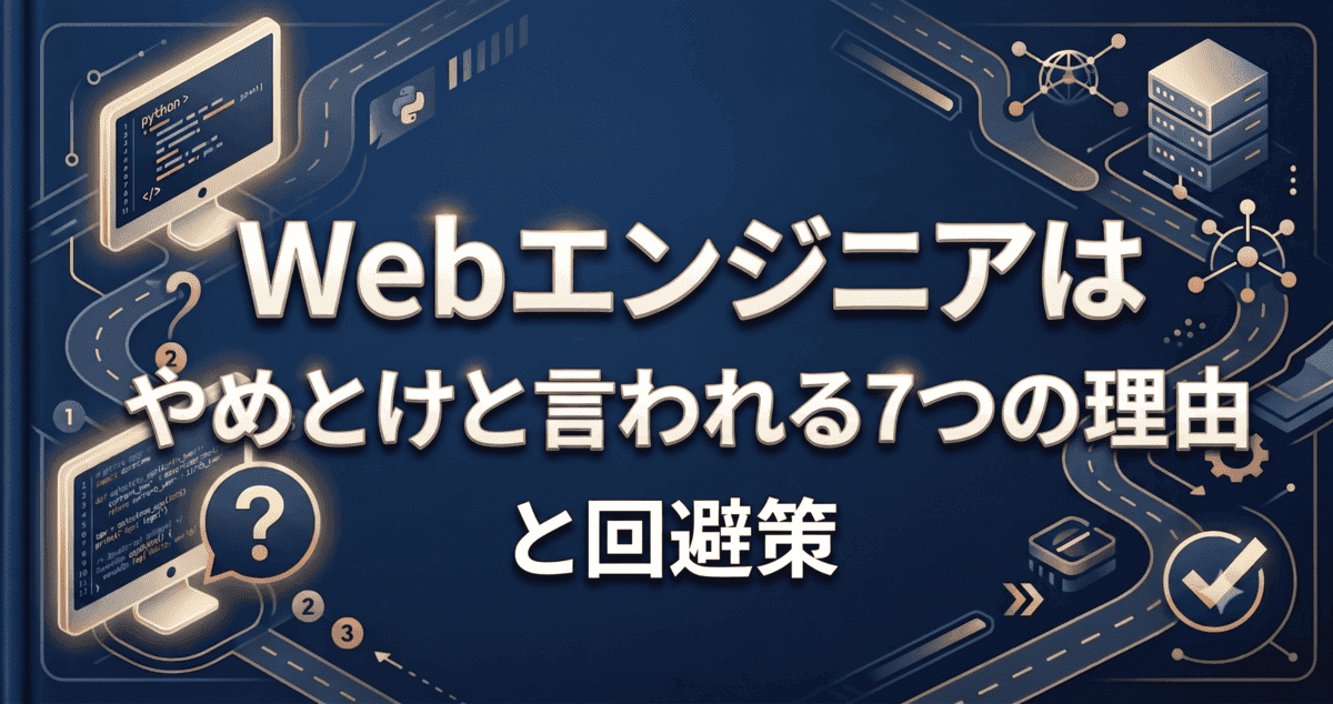 Webエンジニアはやめとけ?7つの理由と回避策