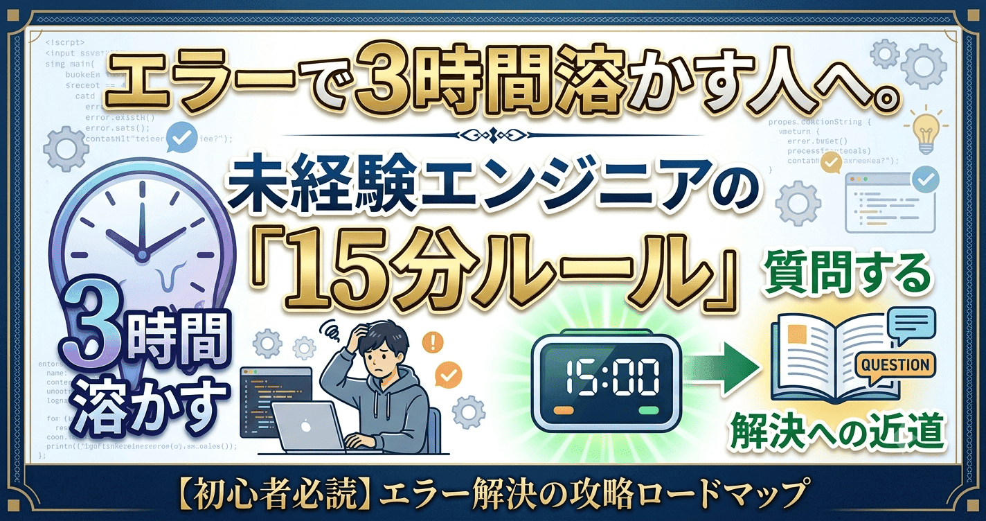 未経験エンジニアの15分ルール|エラー対処法